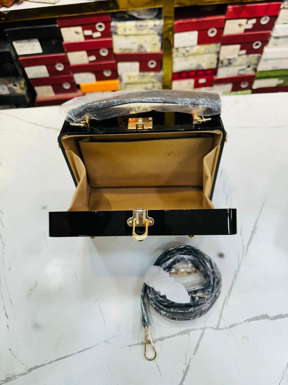 Black Retro Radio Handbag
