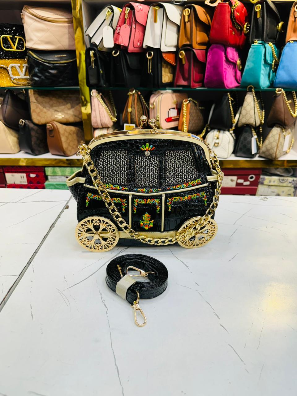 Royal Carriage Clutch Handbag