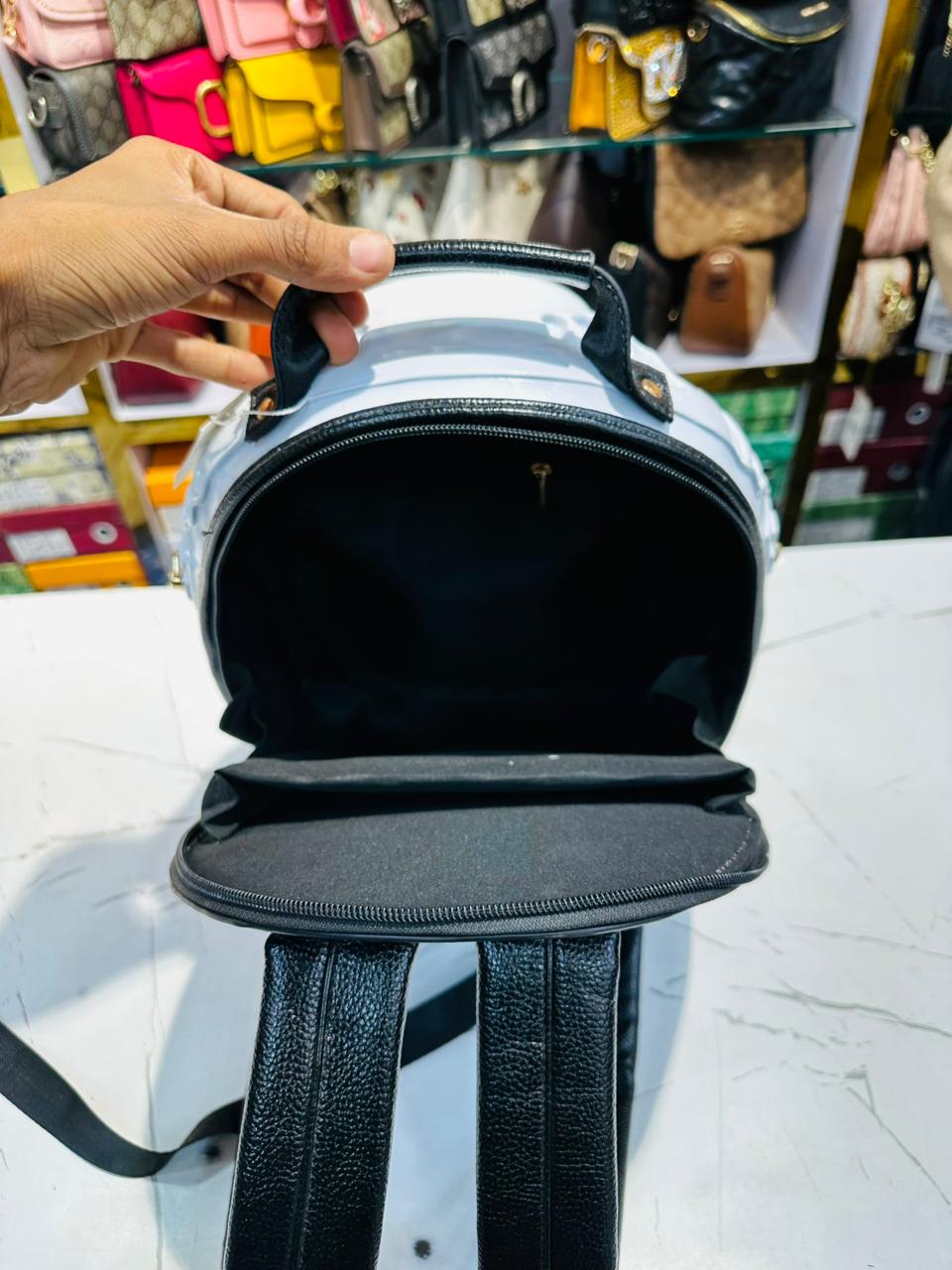 Matte White Backpack