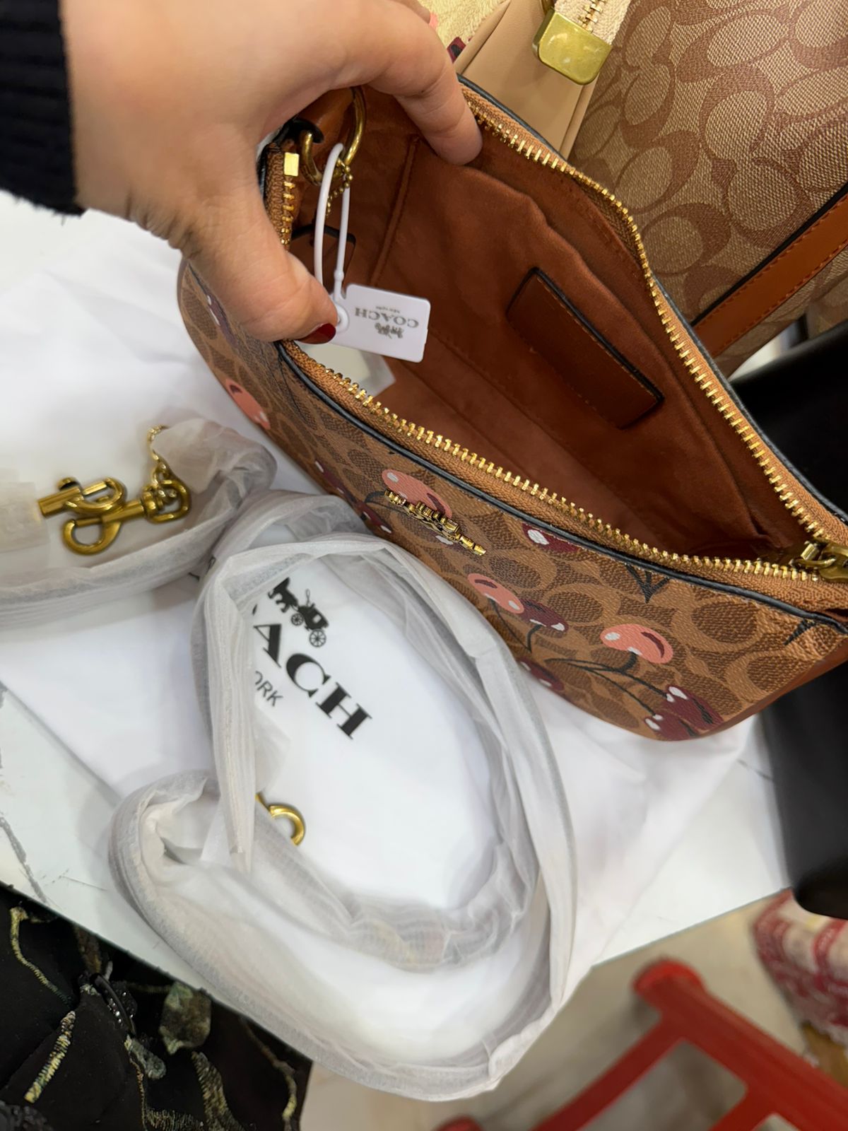 Coach Classic Cherry Shoulder Mini