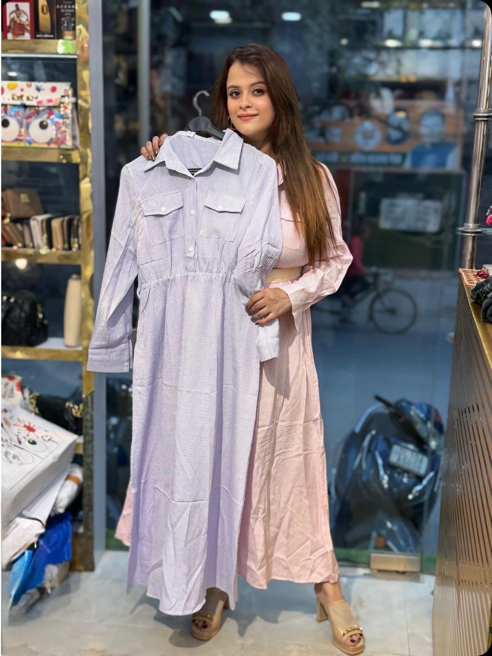 Beautiful Long Dress With Belt PO03