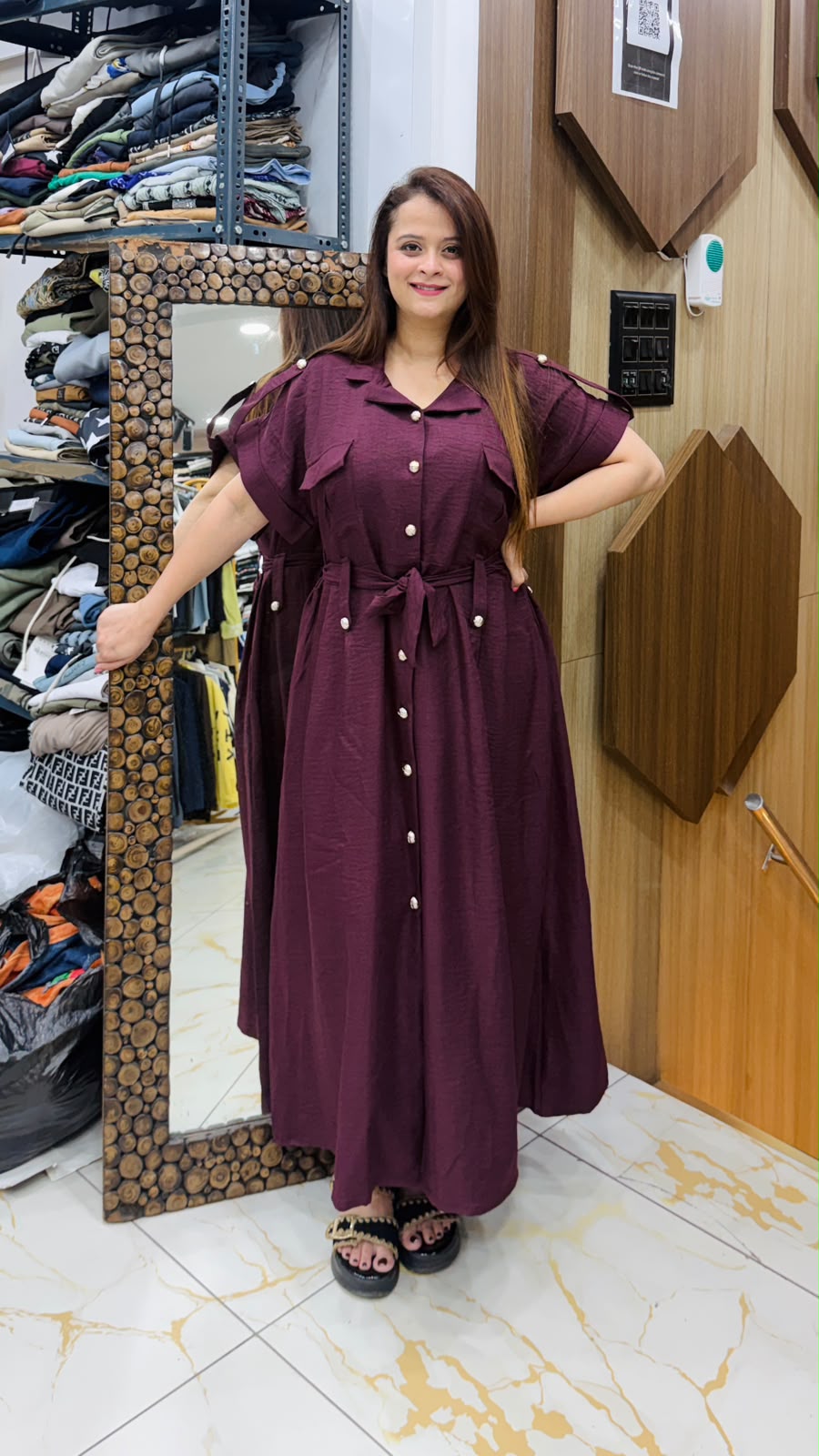 Elegant Shirt Dress PO77