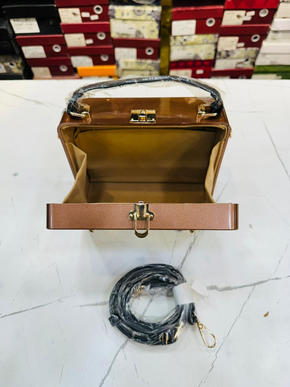 Gold Retro Radio Handbag