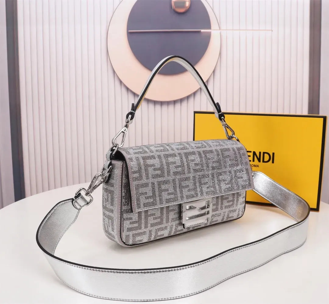 Gray Fendi Mini Banguette PO18
