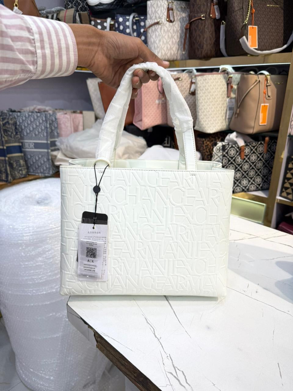 Armani tote standard size