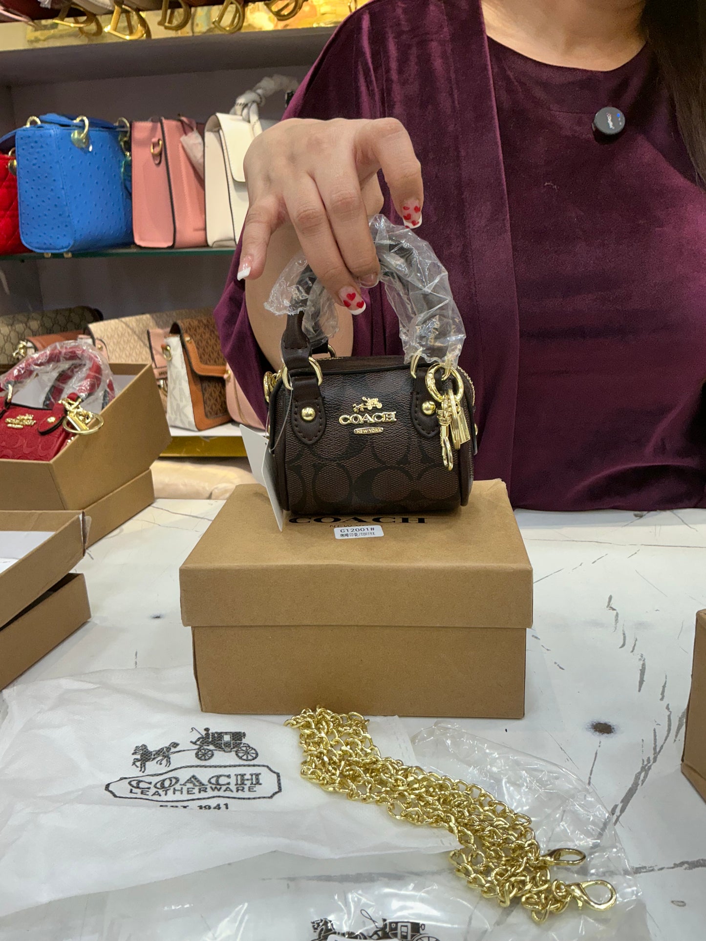 Coach nano sling duffle