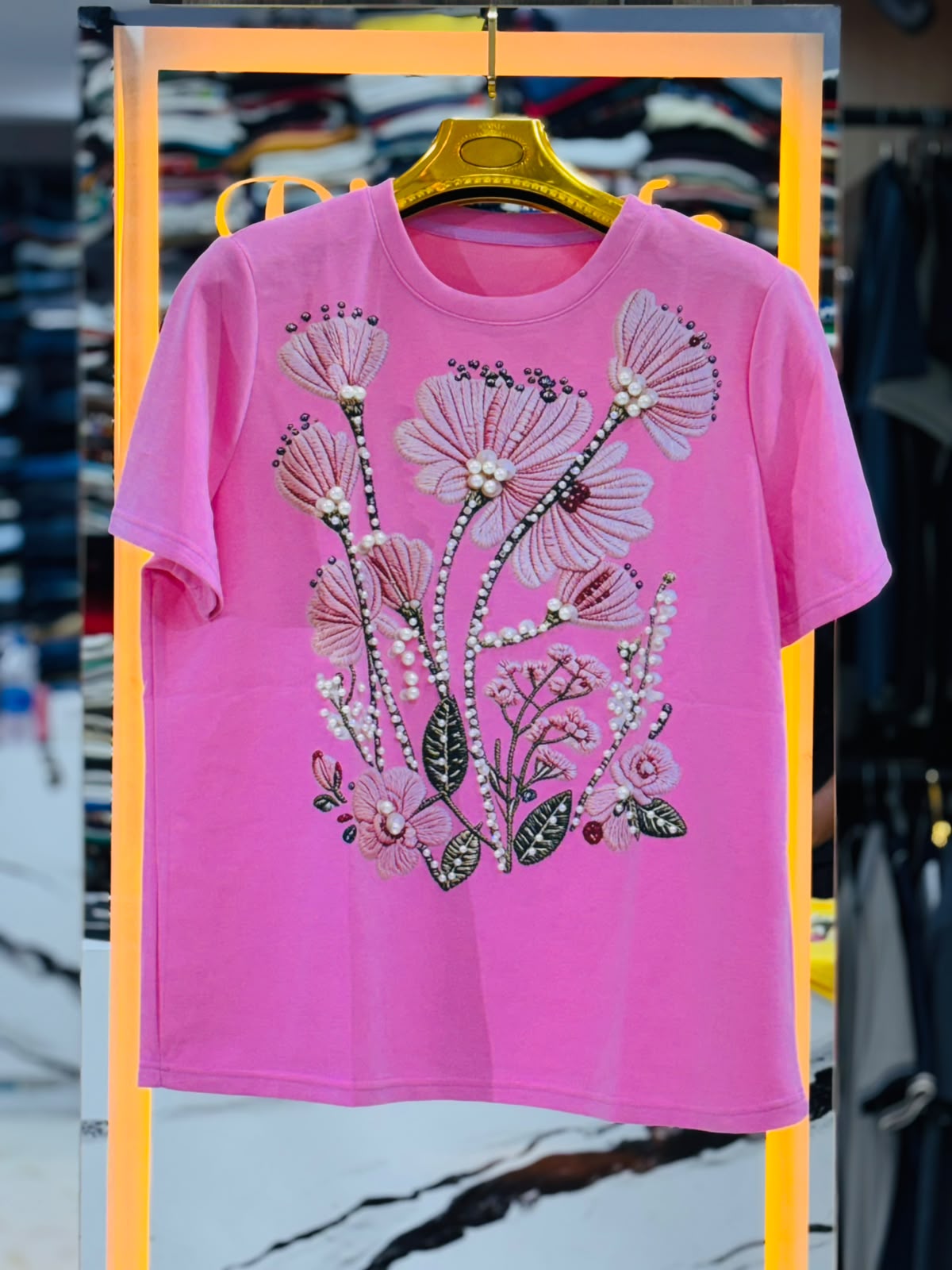 Beautiful floral graphic printed T-shirt PO107