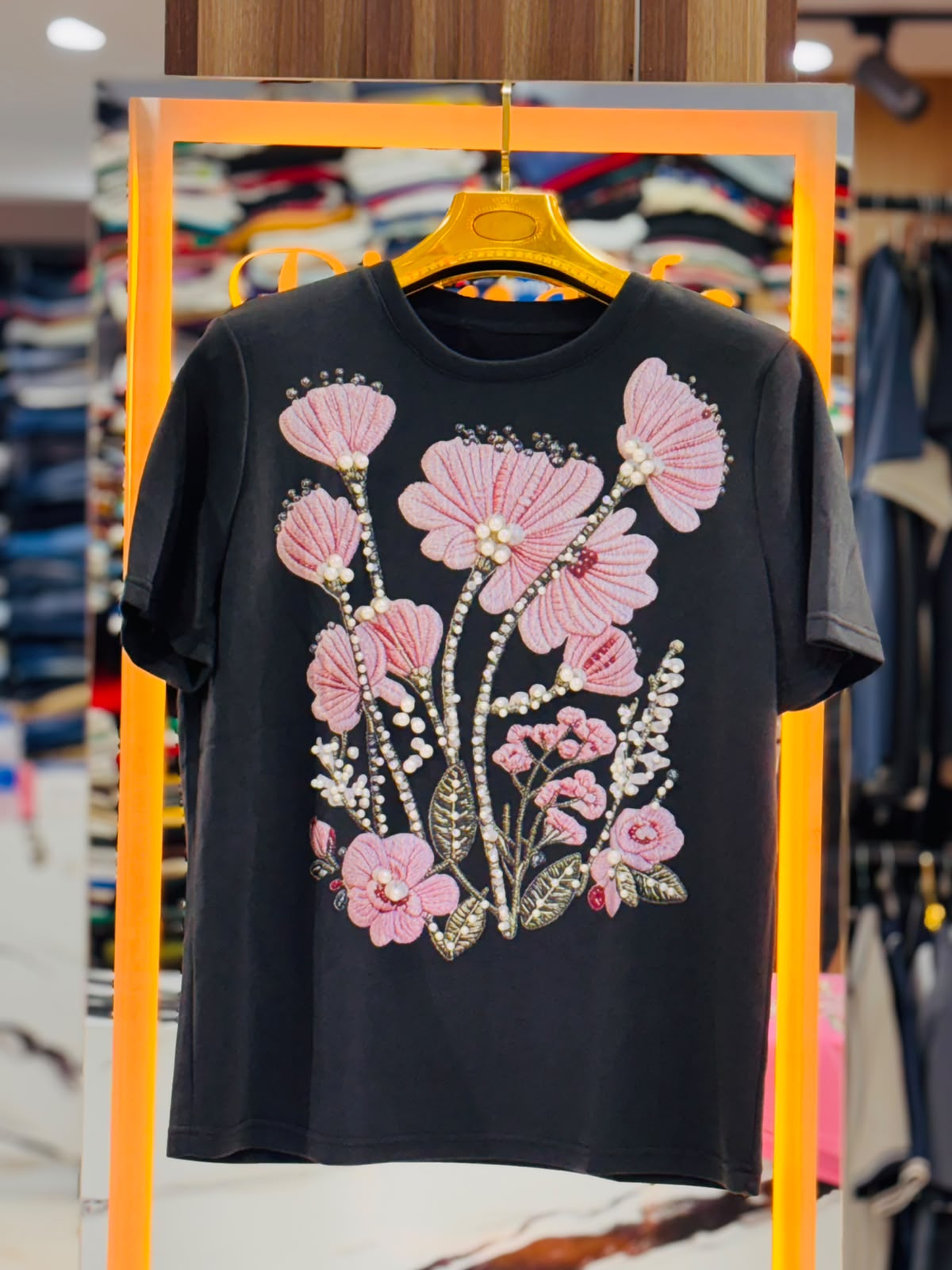Beautiful floral graphic printed T-shirt PO107