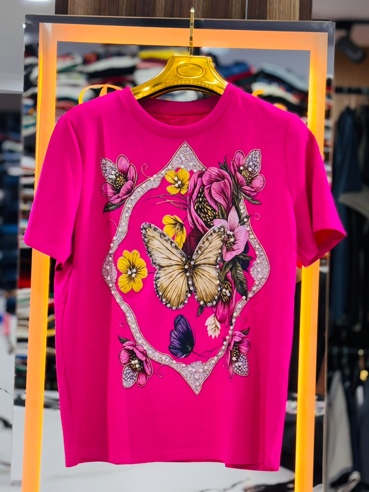 Beautiful floral graphic printed T-shirt PO107
