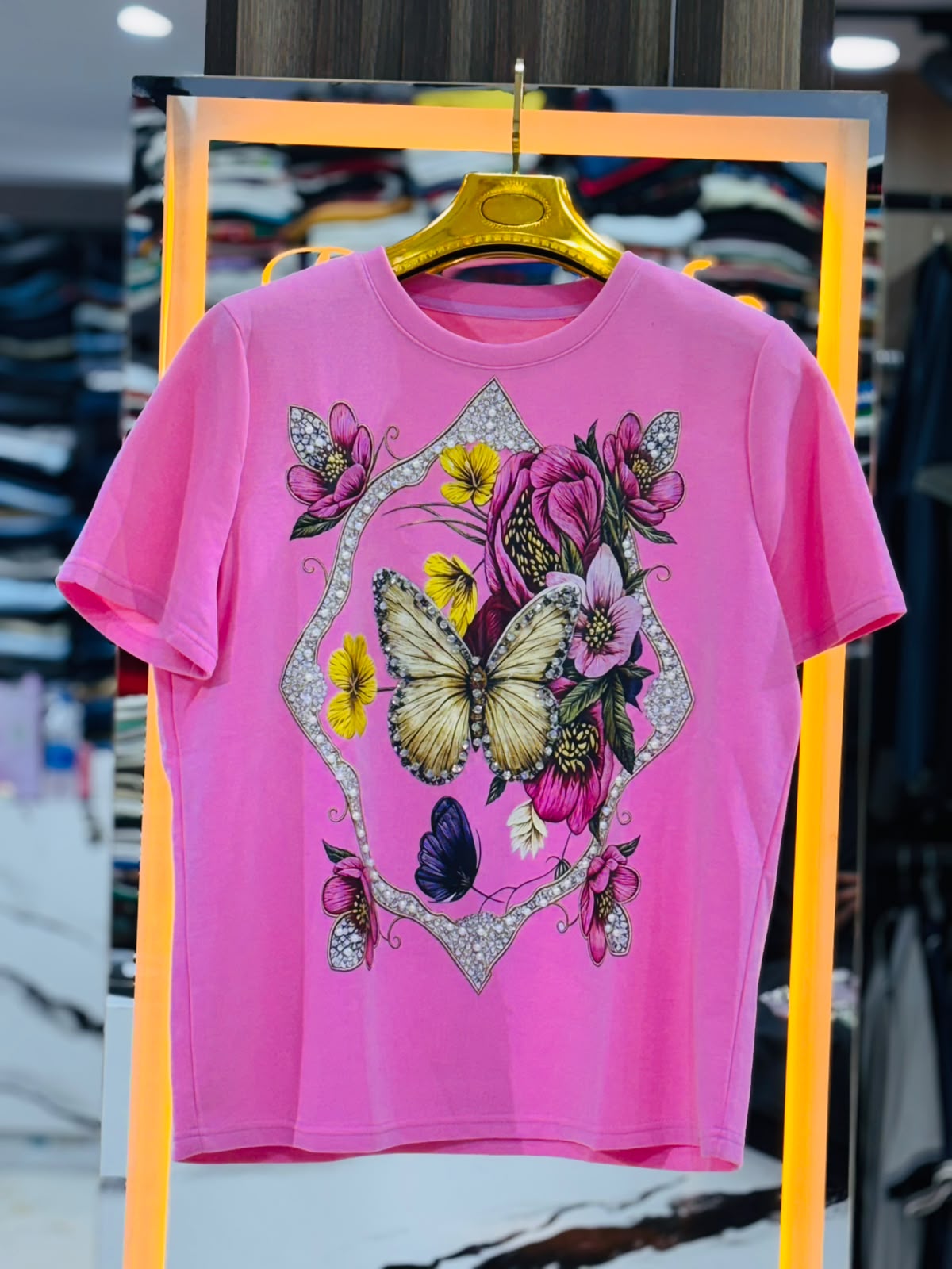 Beautiful floral graphic printed T-shirt PO107