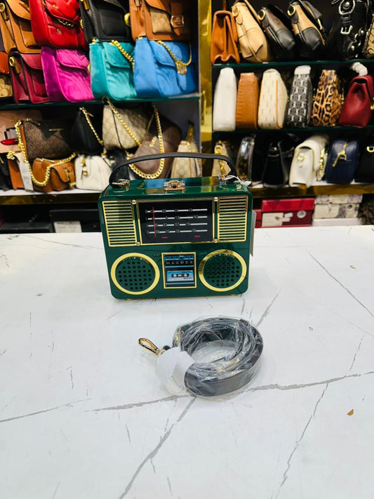 Green Retro Radio Handbag