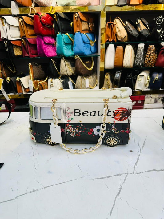 Beauty Bus Floral Chain Handbag