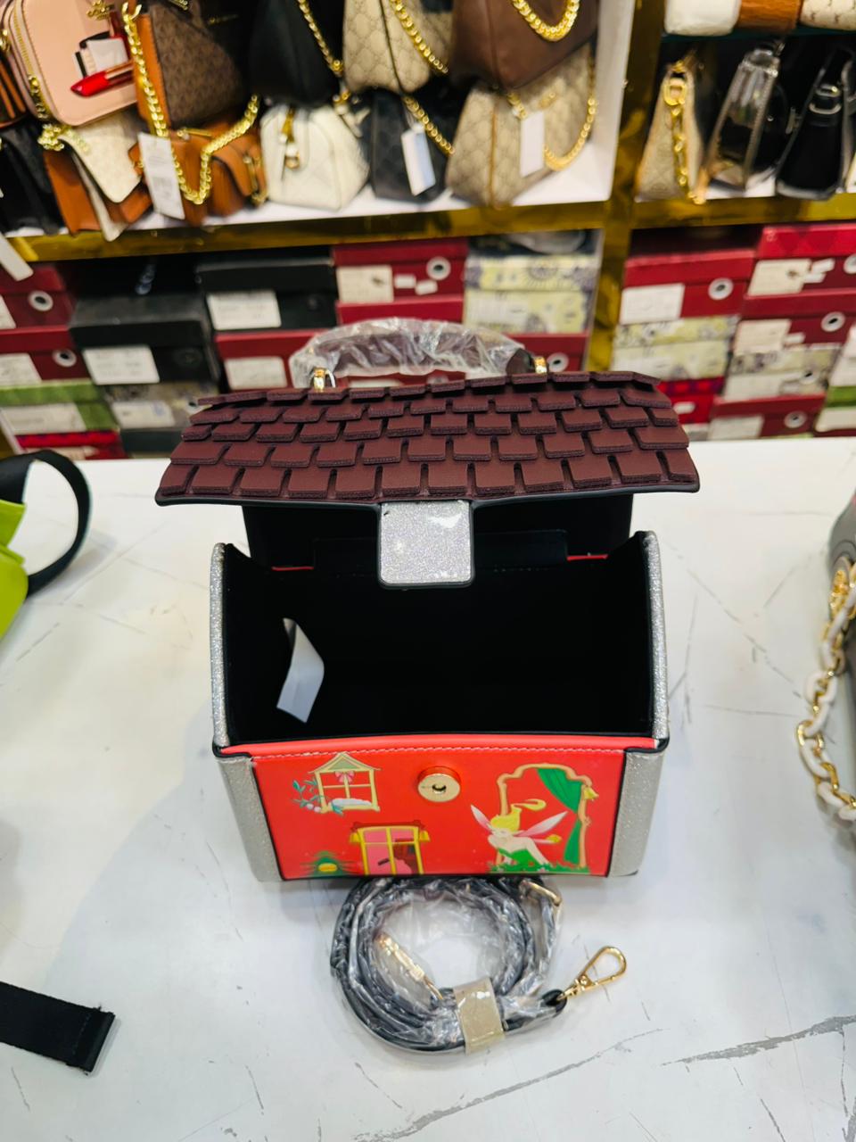 Layered Charm Statement Handbag