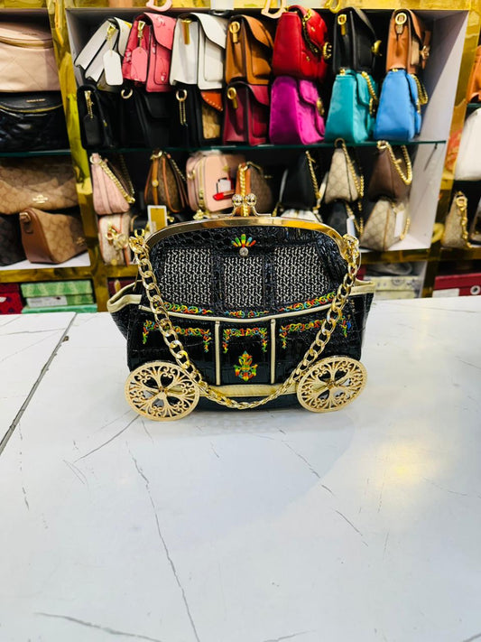 Royal Carriage Clutch Handbag