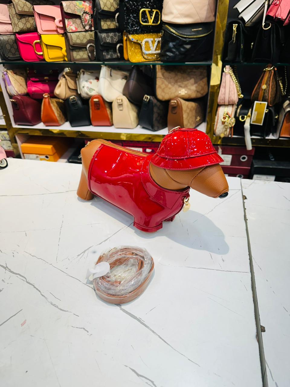 Cute Dachshund Red Handbag