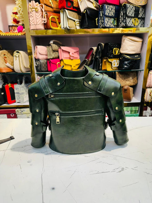 Green Gothic Studded Handbag