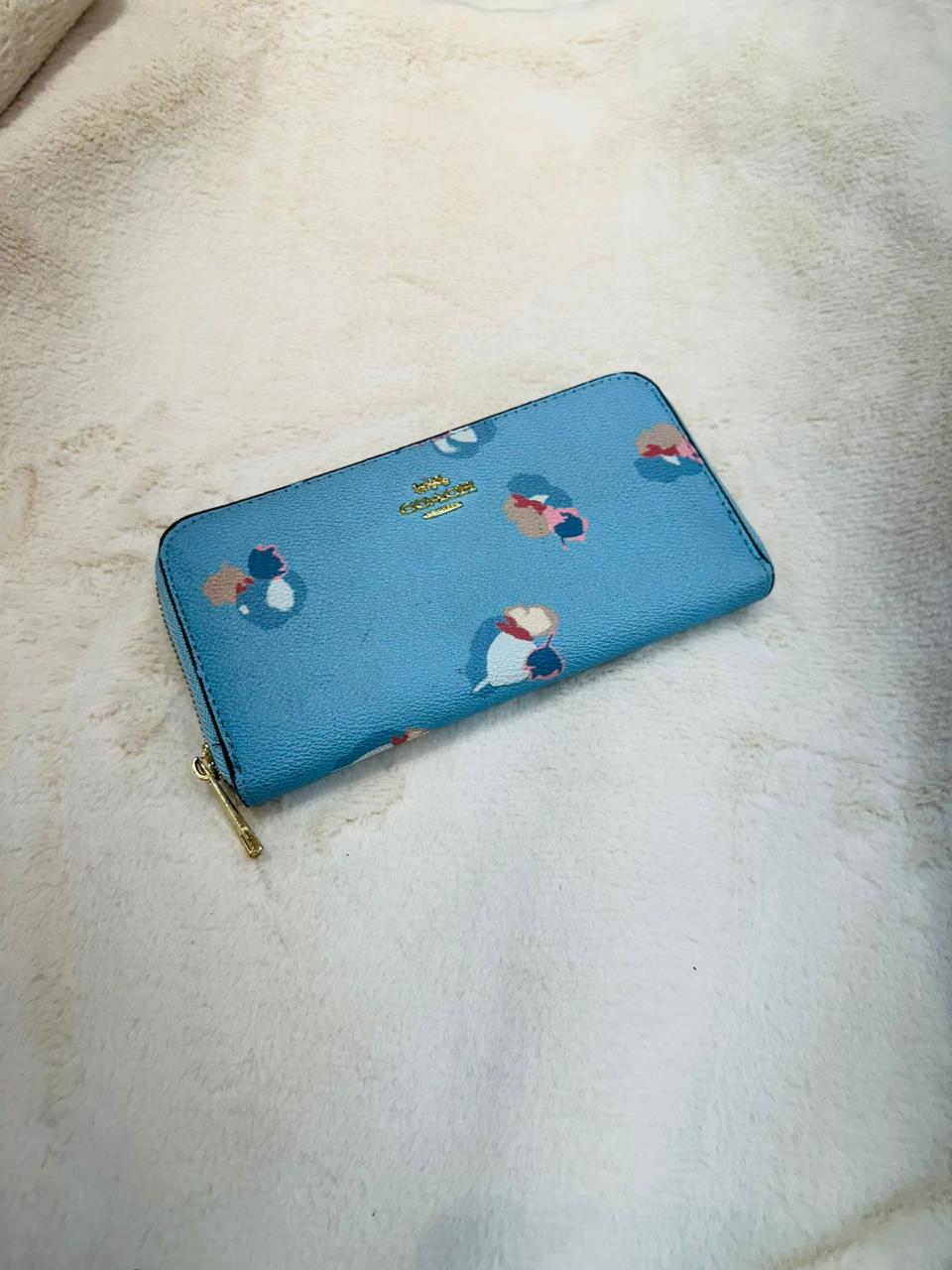 Elegant Blue Coach Wallet