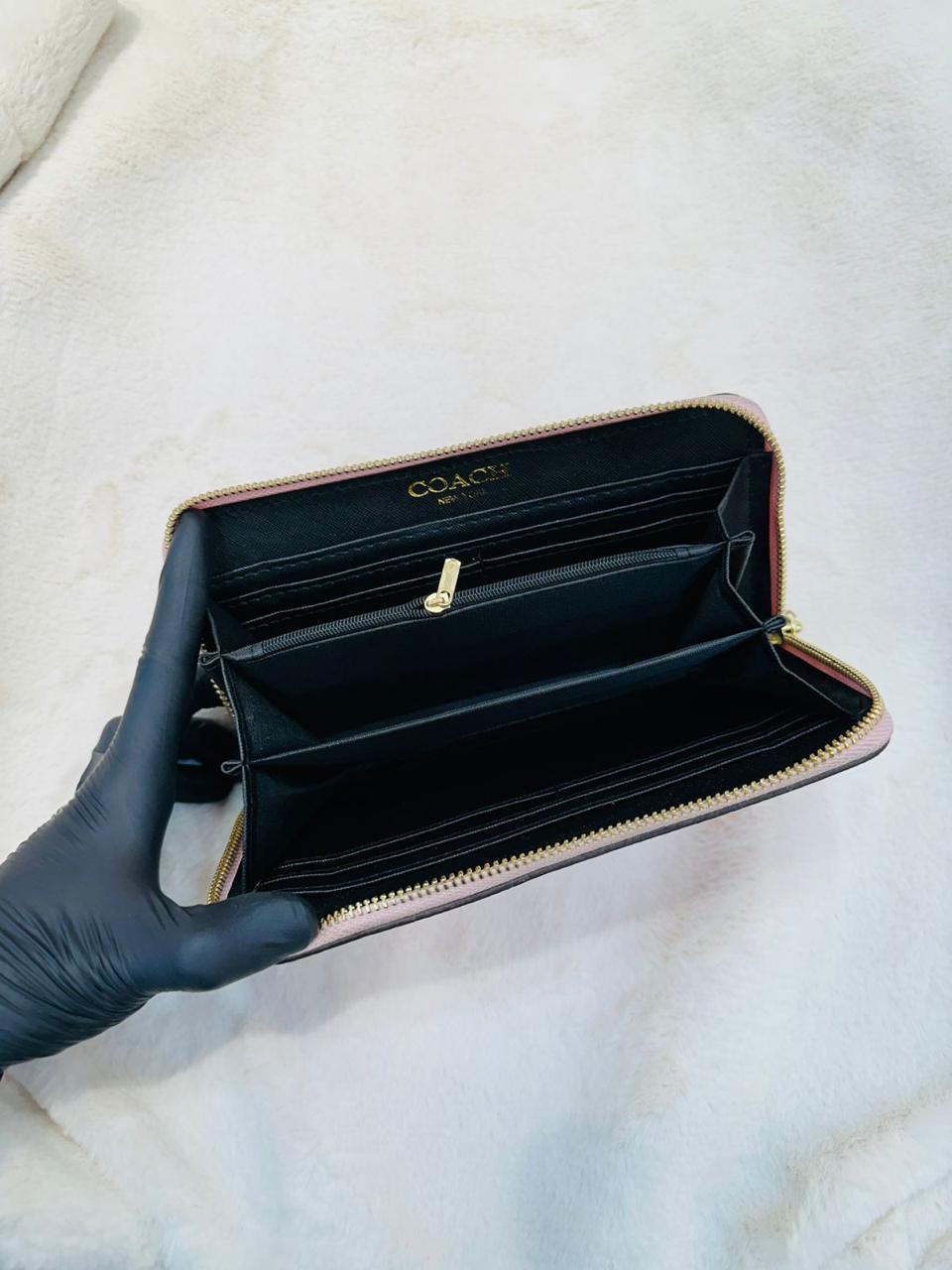 Beautiful Coach Wallet With Rose Design