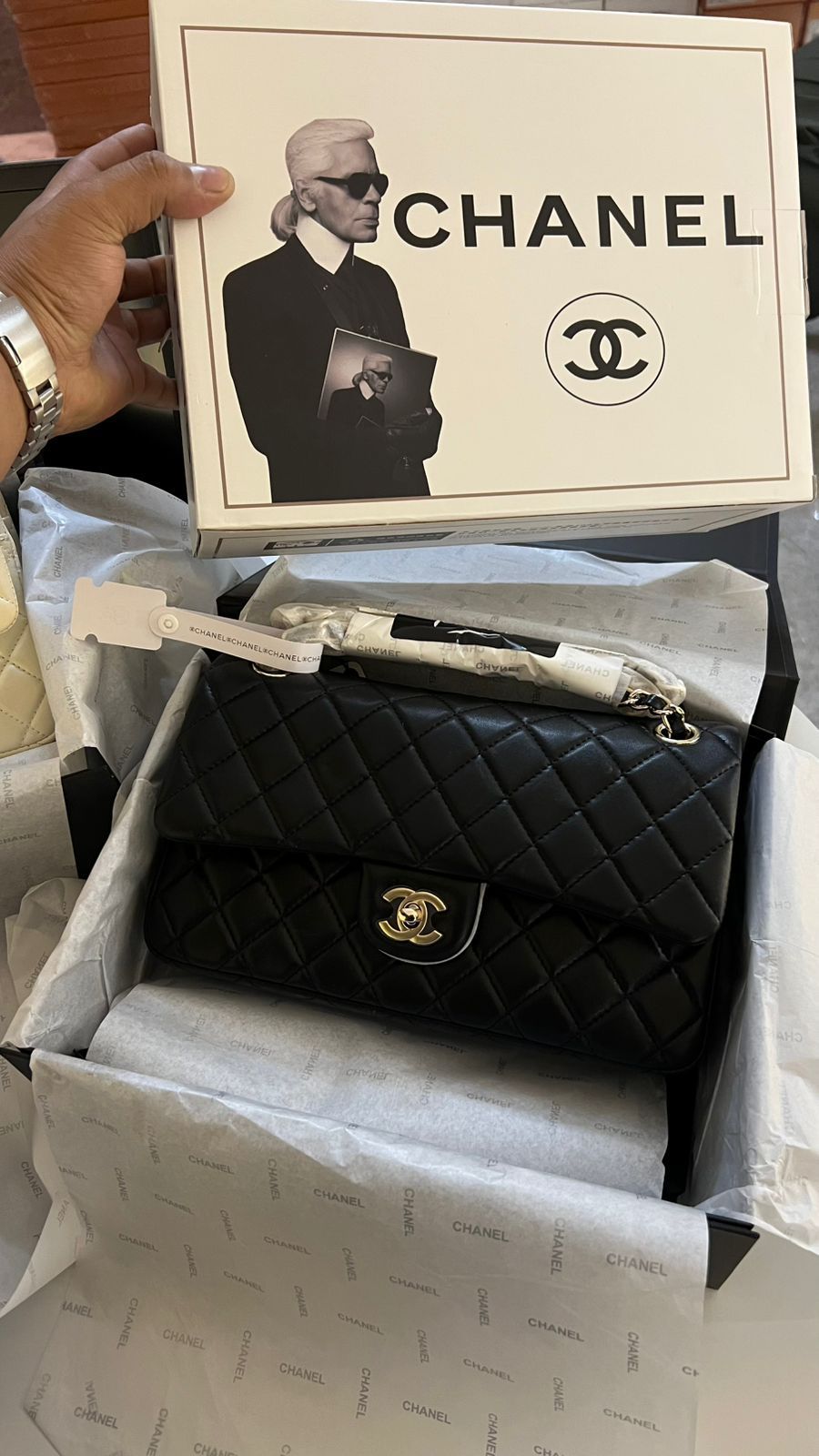 Elegant Chanel Sling with Square Design