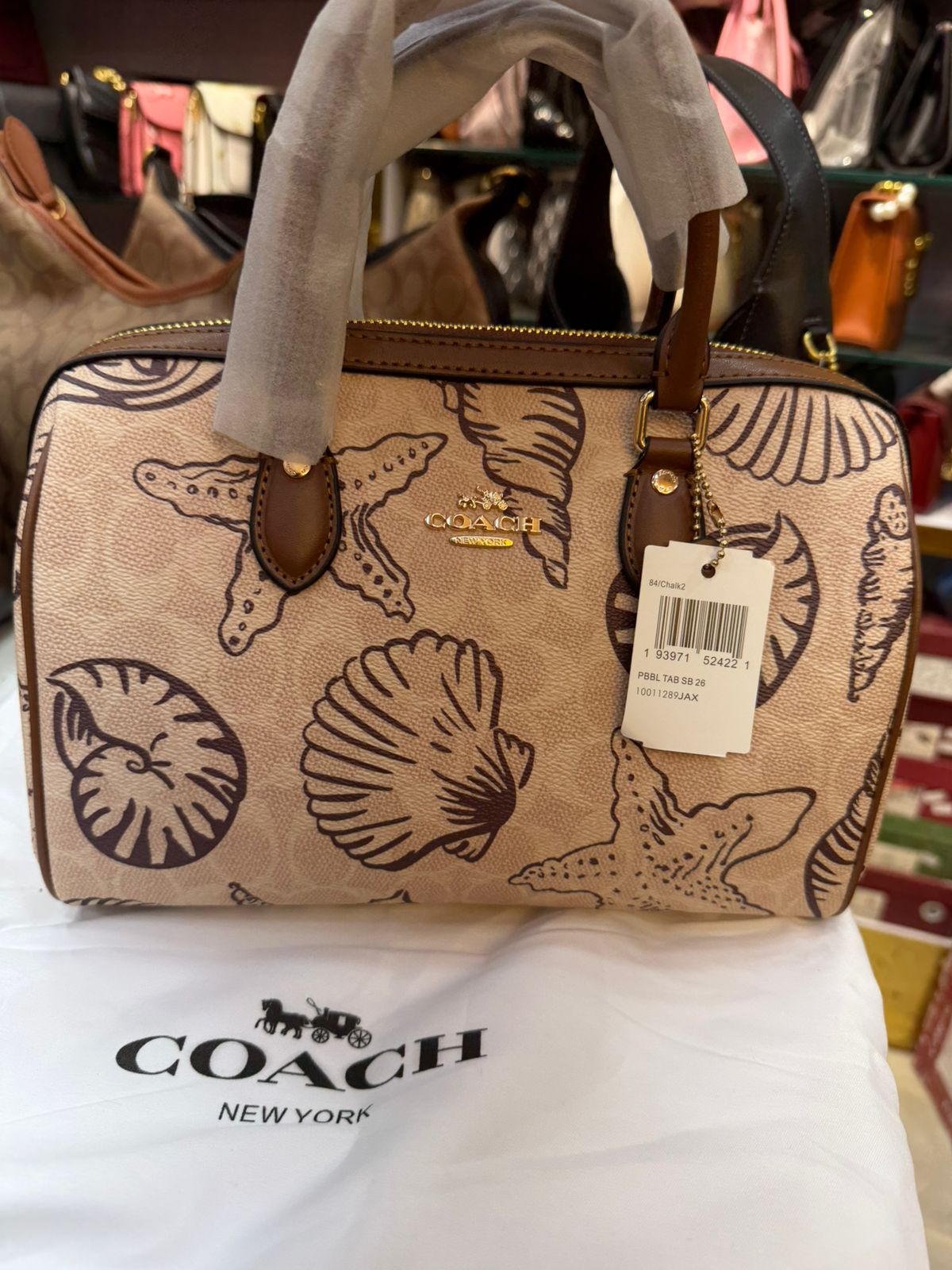 Seashell Print Coach Bag