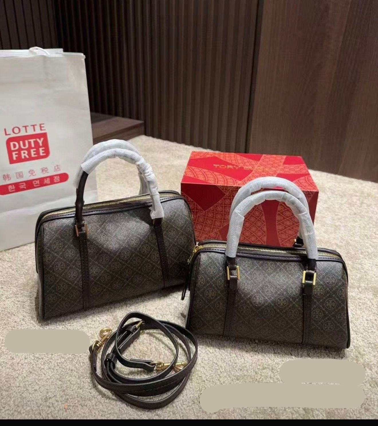 Burberry Check Leather Mini Satchel