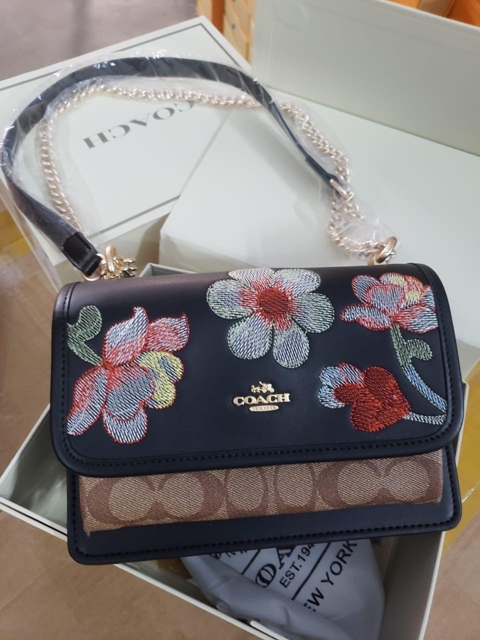 Coach Flower Design Sling Bag