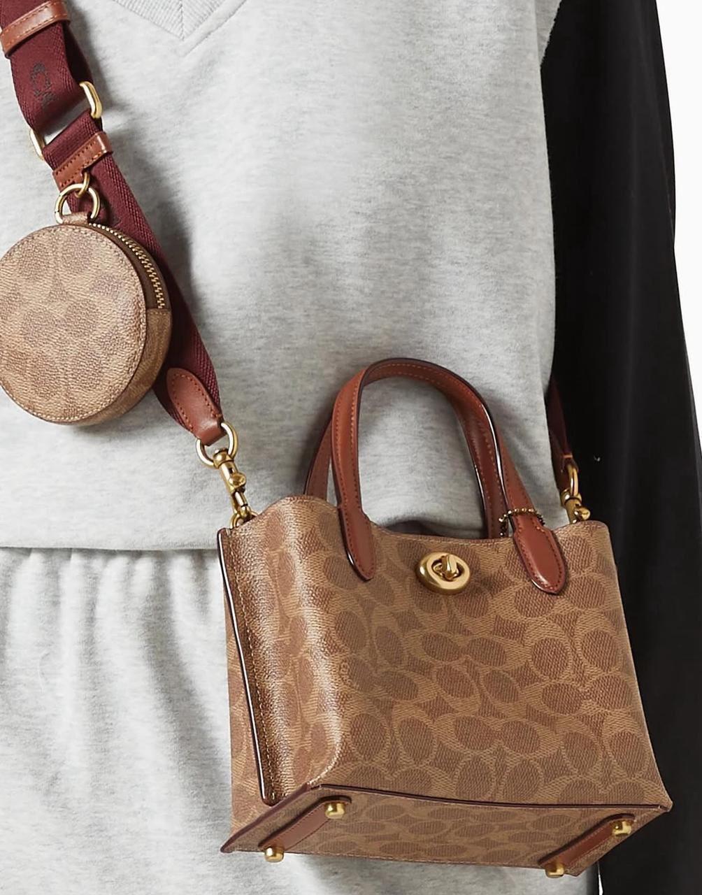 Coach Willow Tote Bag Crafted of Polished Pebble Leather