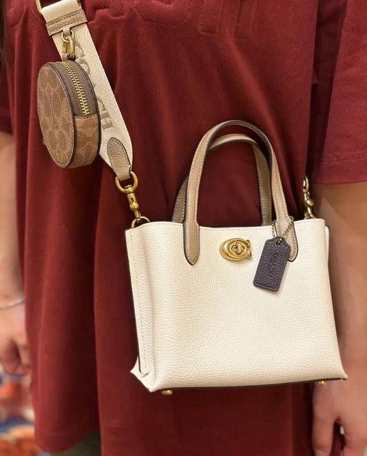 Coach Willow Tote Bag Crafted of Polished Pebble Leather