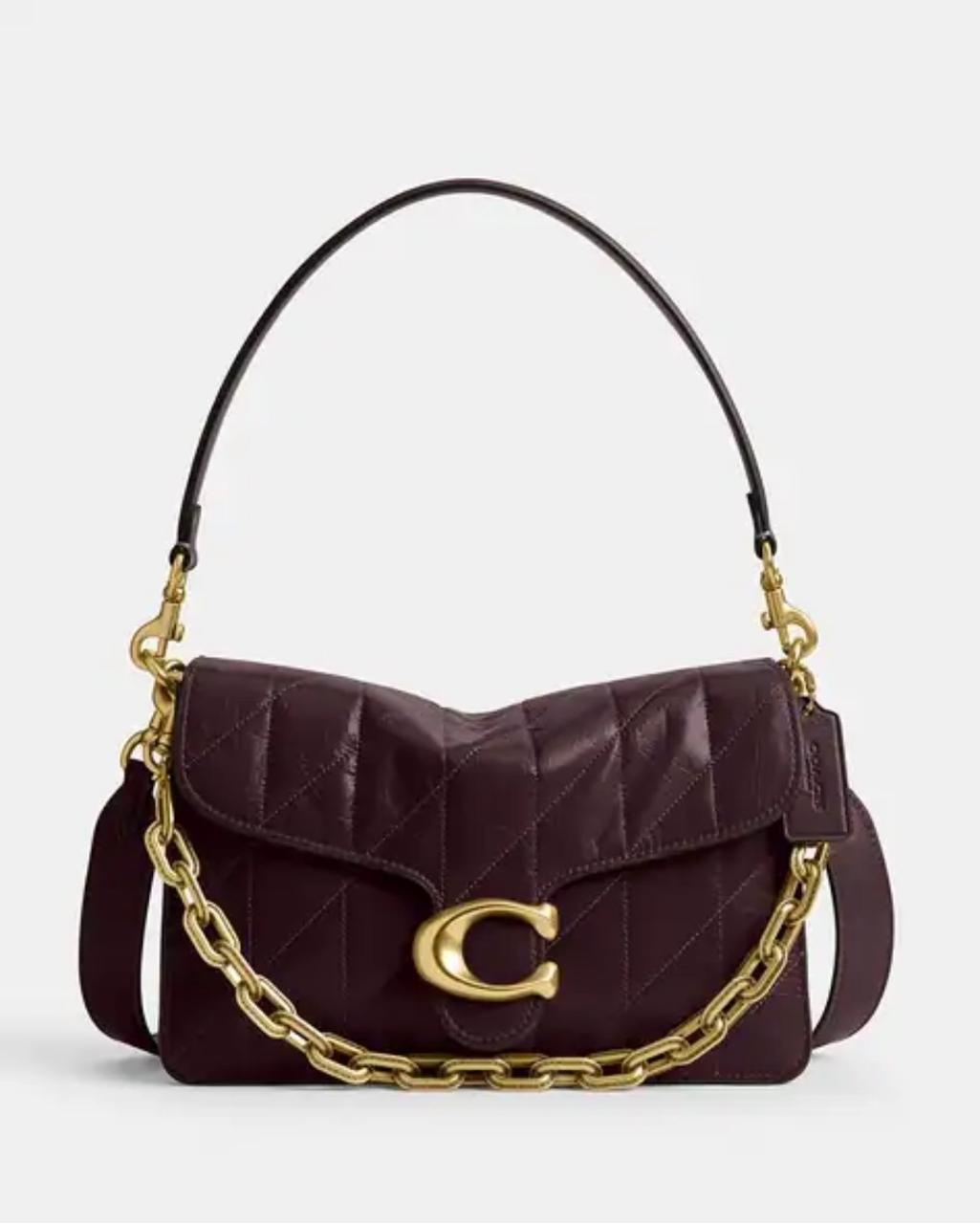 Coach Quilted Glazed Leather Chain Tabby Shoulder Bag