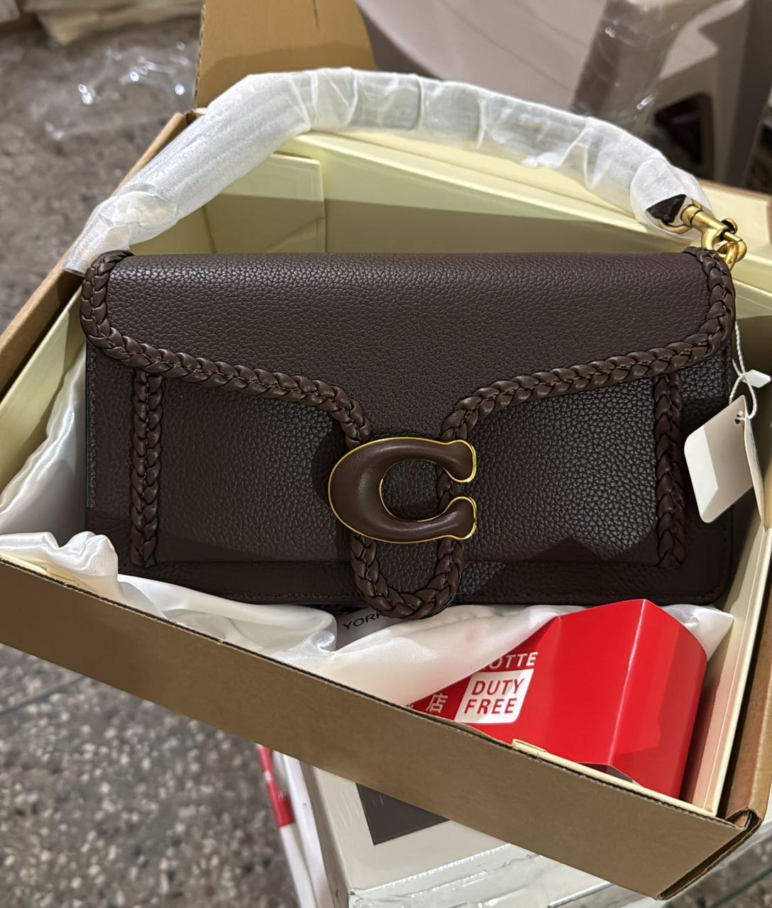 Coach Tabby 26 Braided Leather Shoulder Bag