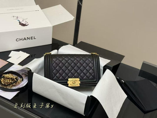 Chanel Boy Medium Flap Bag in Black
