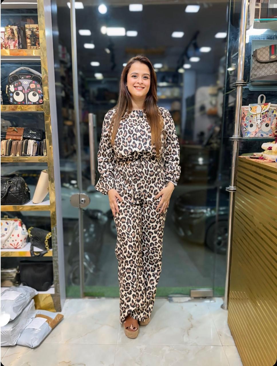 Beautiful Leopard Print Co-Ord Set PO06