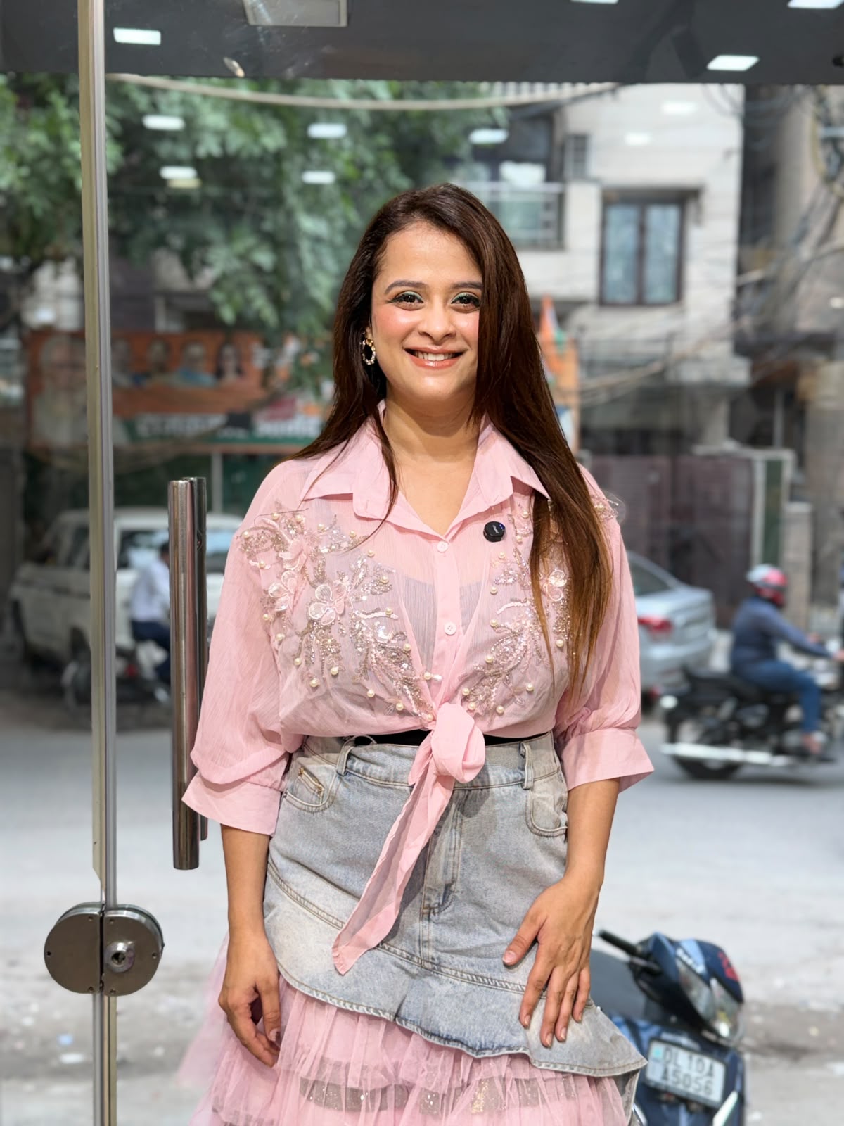Beautiful Top with floral embroidery  PO21