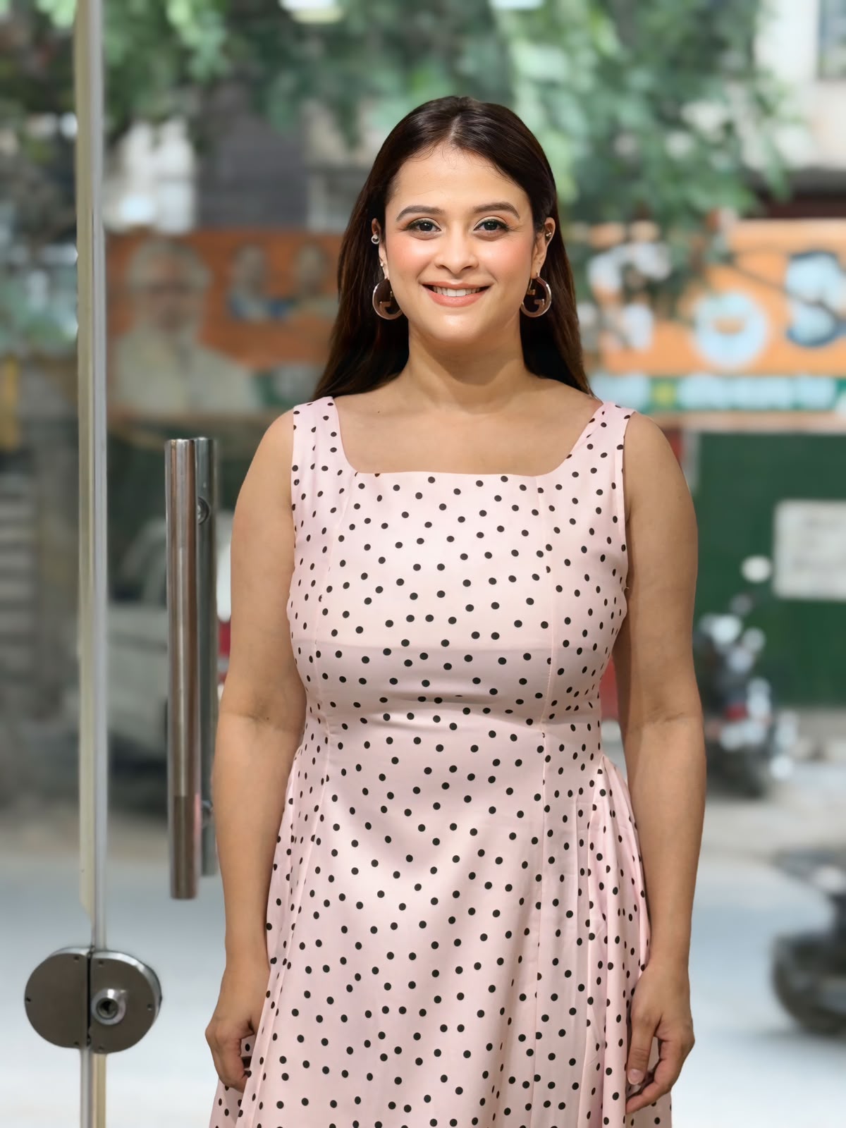 Beautiful Polka Dots Long Dress PO27