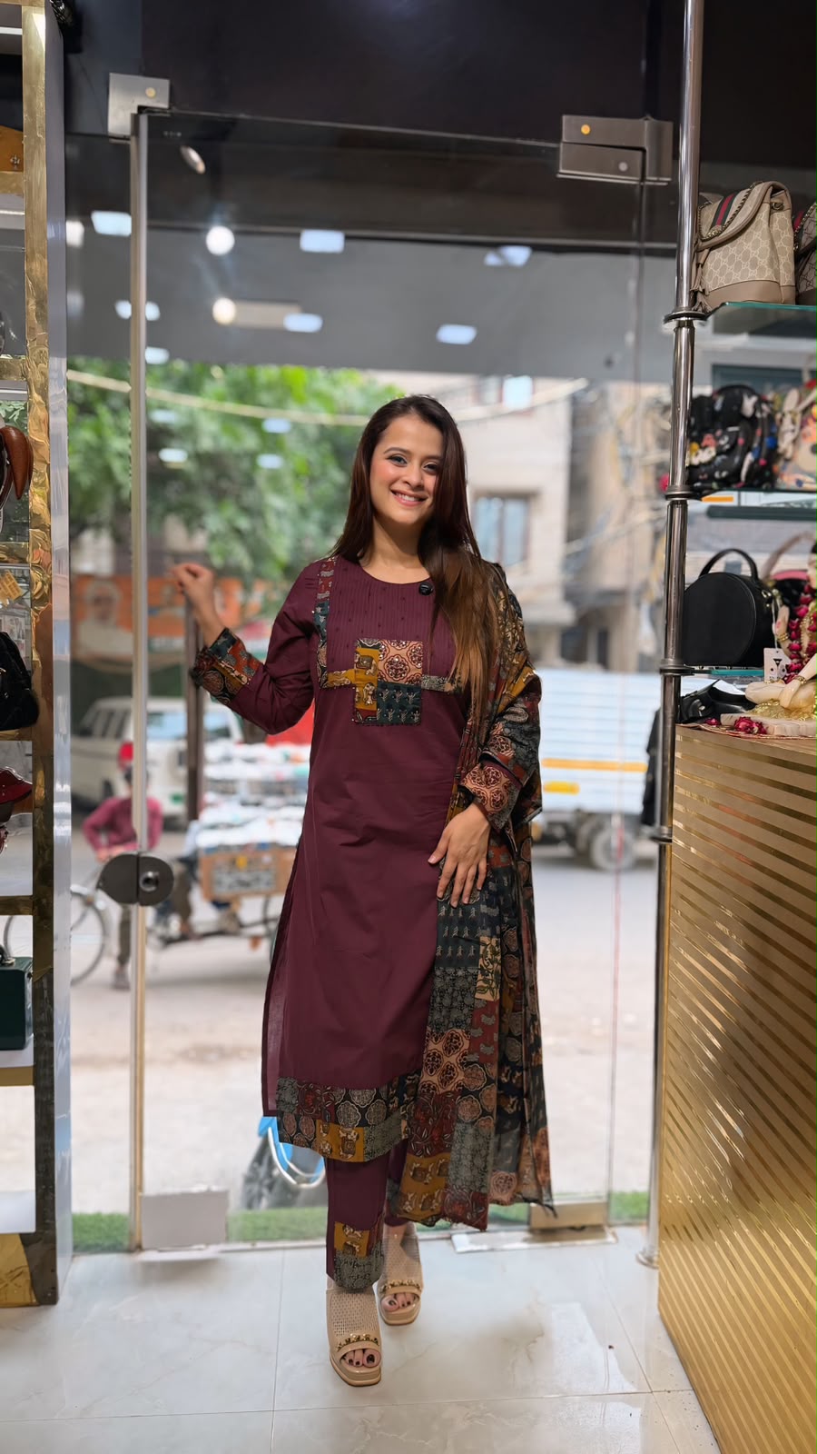 Beautiful kurta set patchwork PO29
