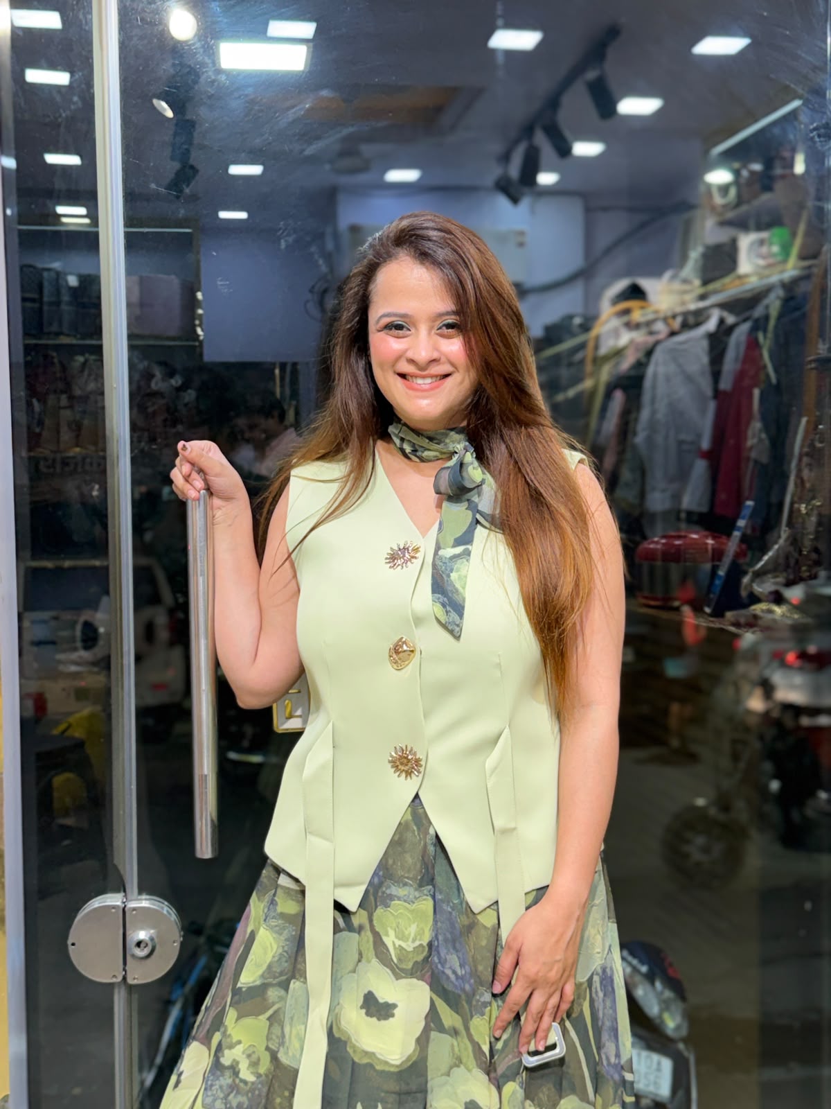Beautiful printed long dress PO31