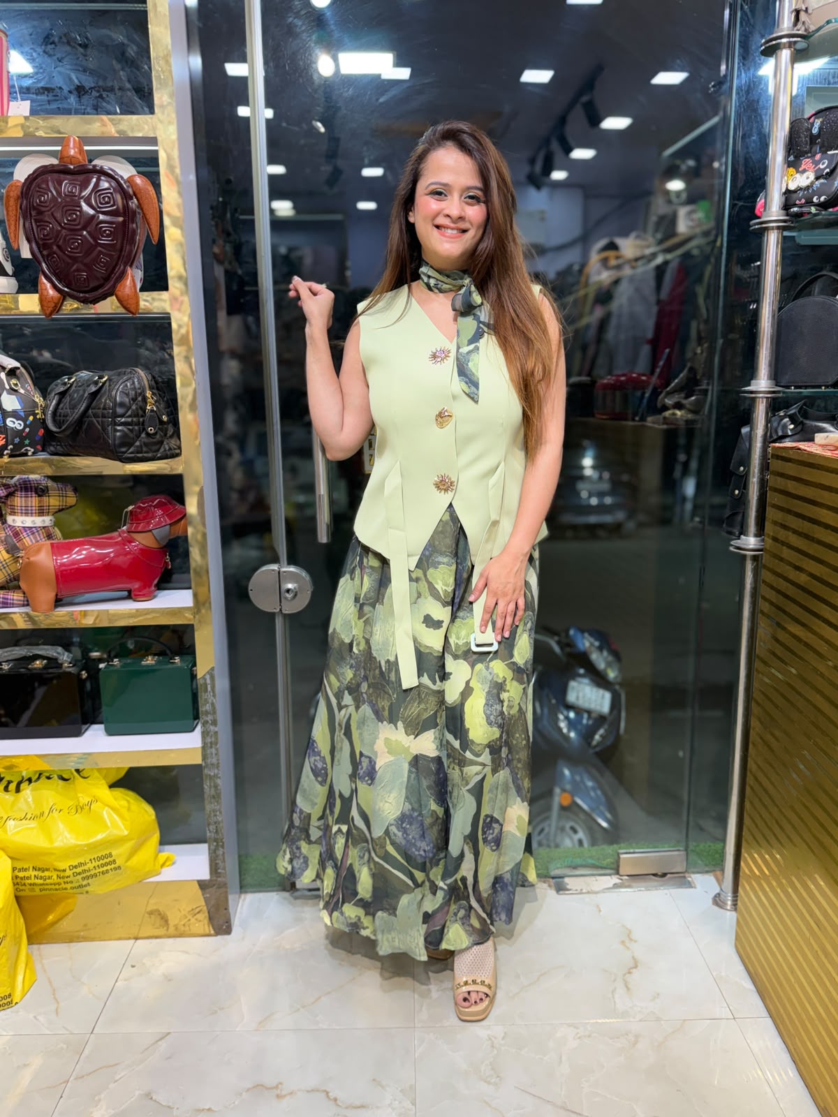 Beautiful printed long dress PO31