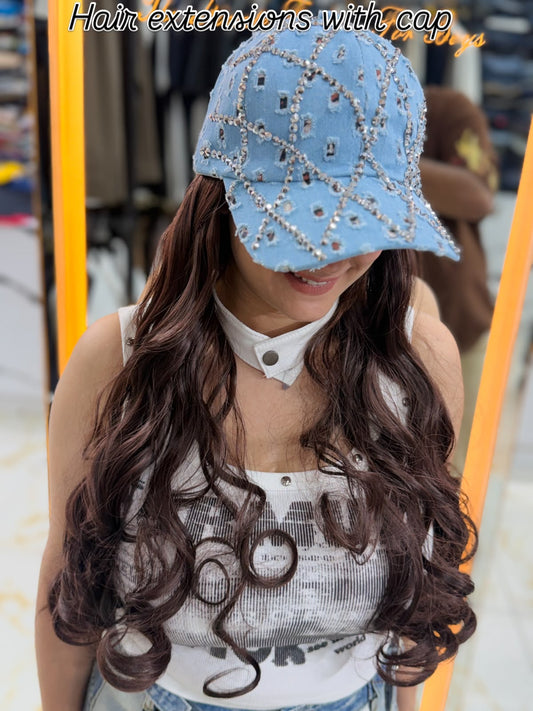Elegant Cap With Hair PO55