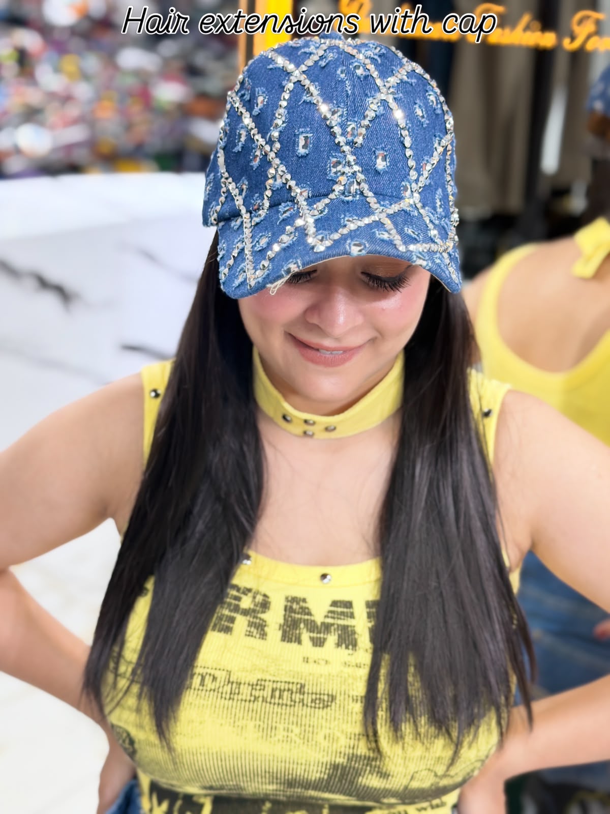 Elegant Cap With Hair PO55