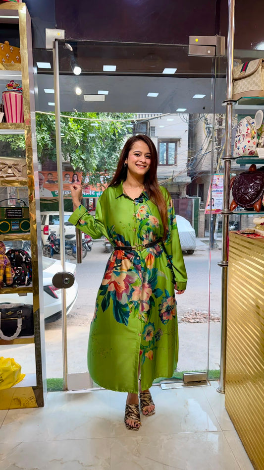 Beautiful Tropical Floral long Dress PO59