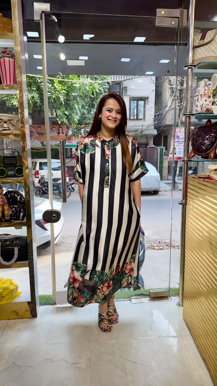 Beautiful Tropical Floral long Dress PO59
