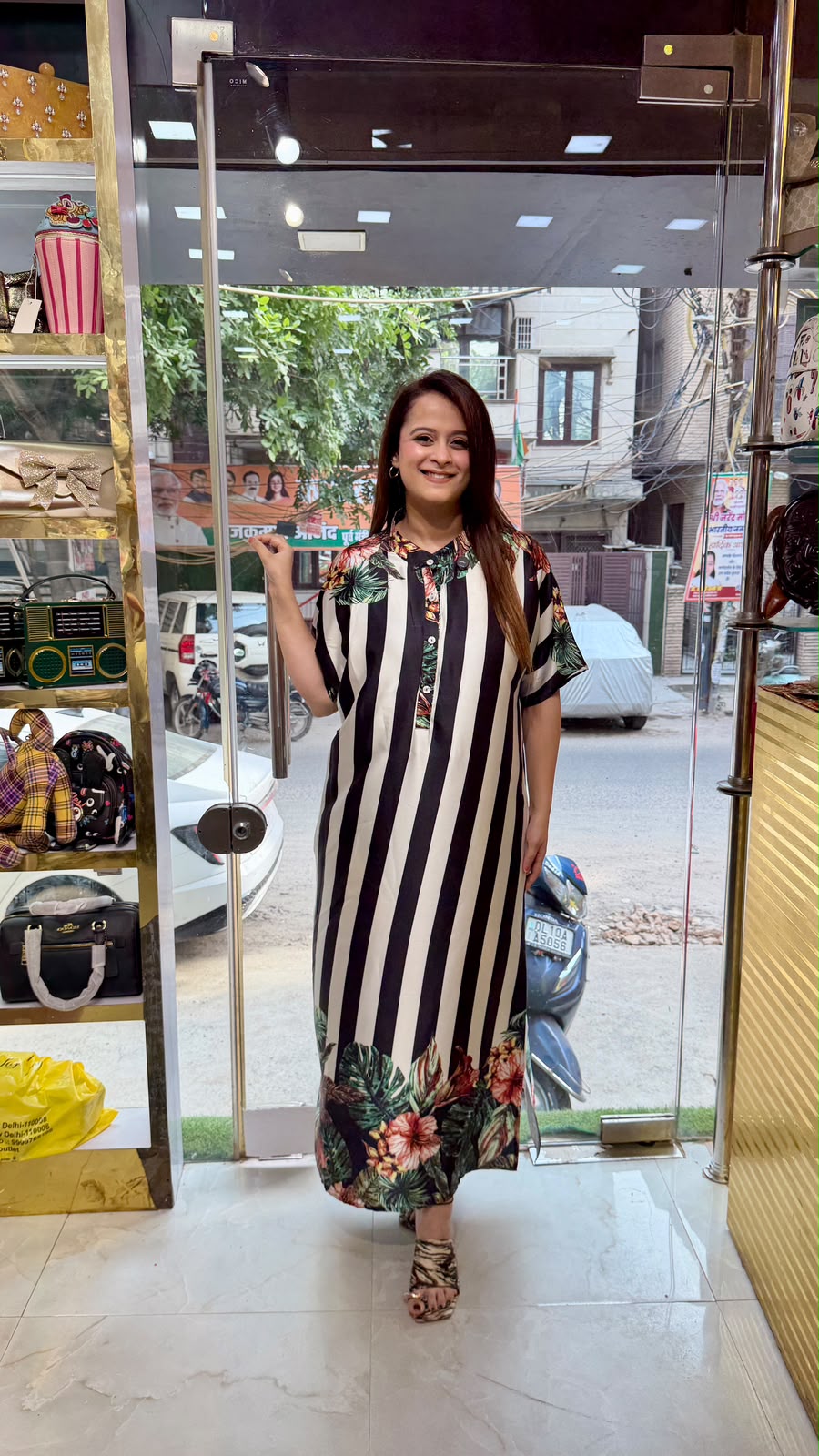 Beautiful Tropical Floral long Dress PO59