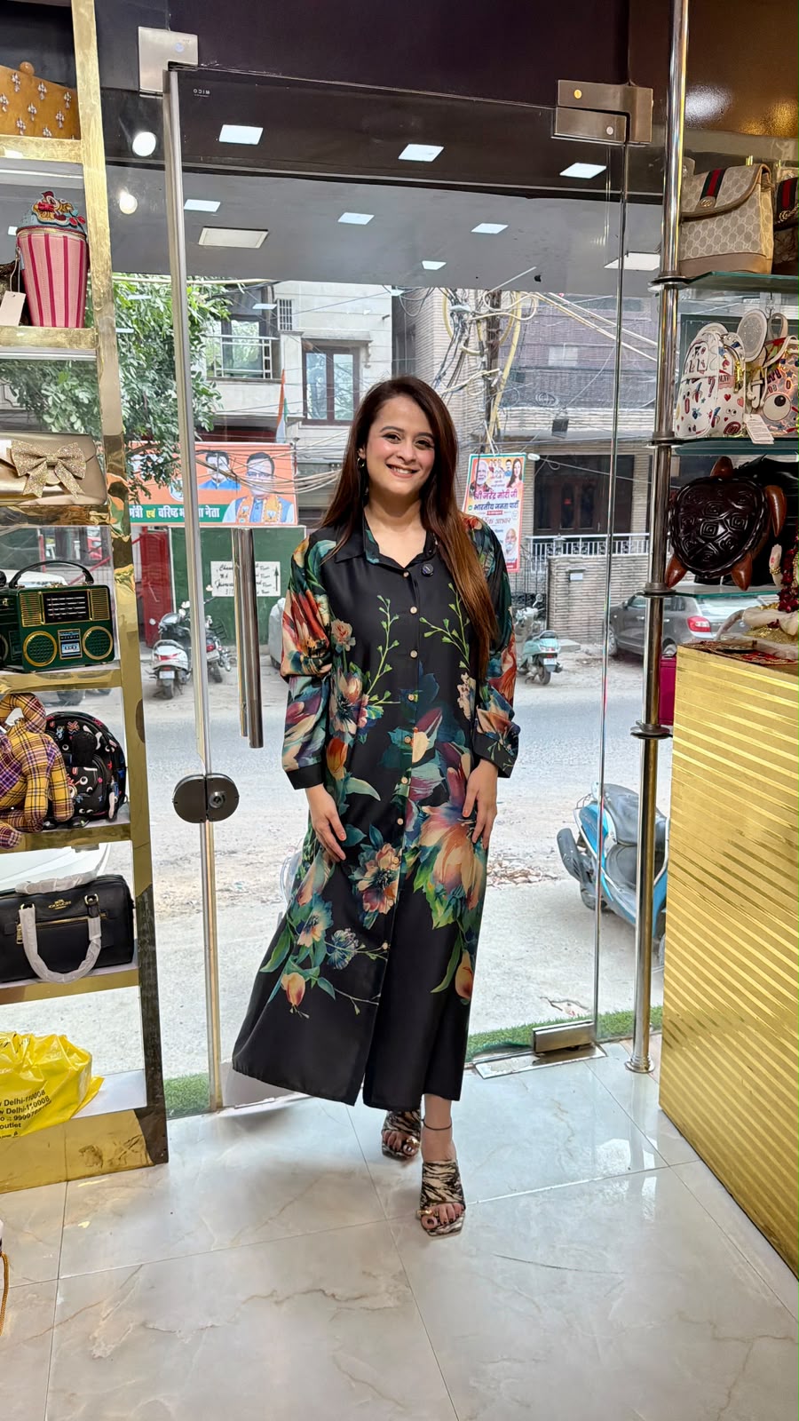 Beautiful Tropical Floral long Dress PO59