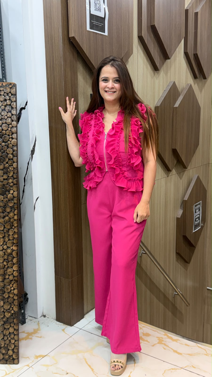Beautiful vibrant fuchsia jumpsuit  PO81
