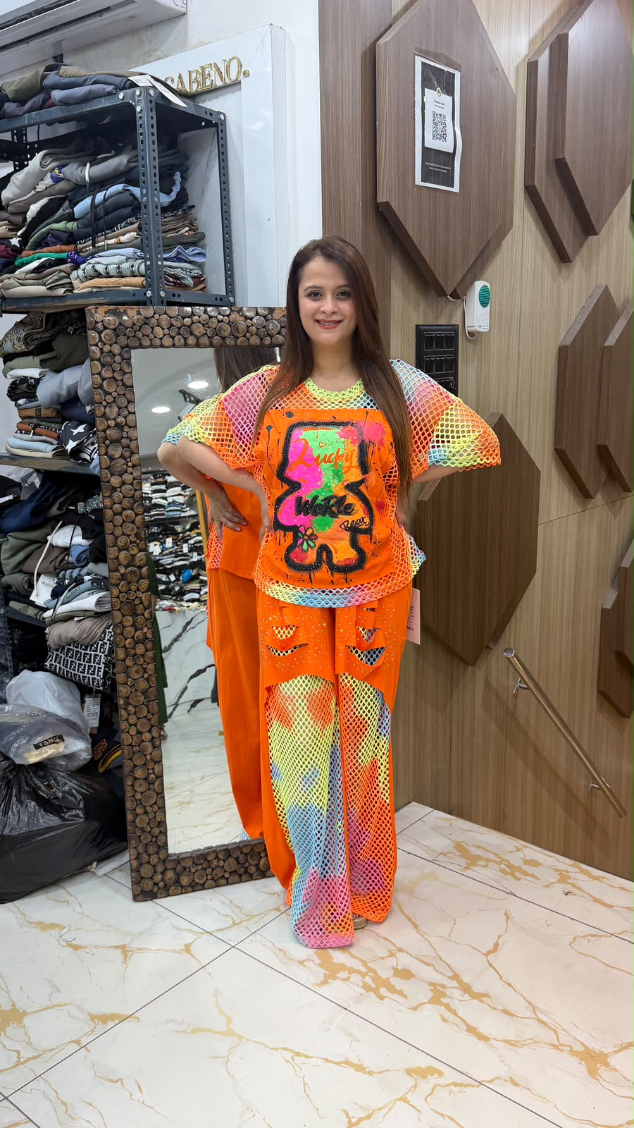 Beautiful two-piece set with bear graphic PO84