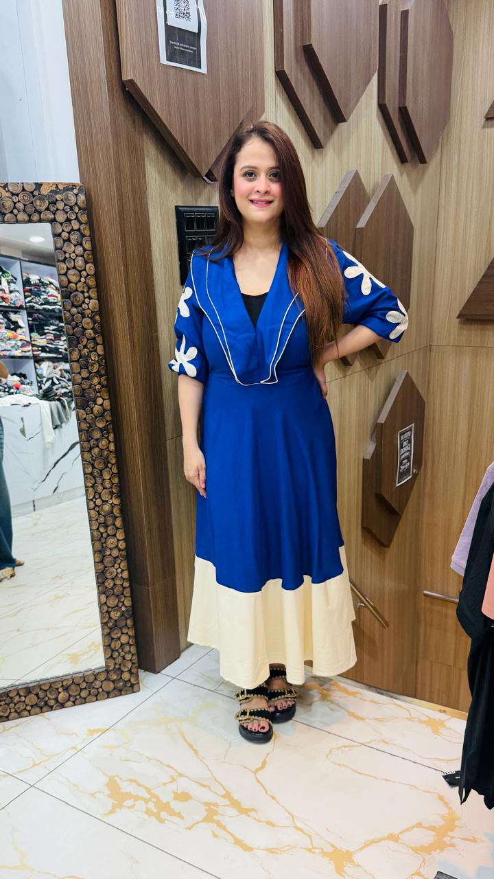 Beautiful A-Line Midi Dress PO92