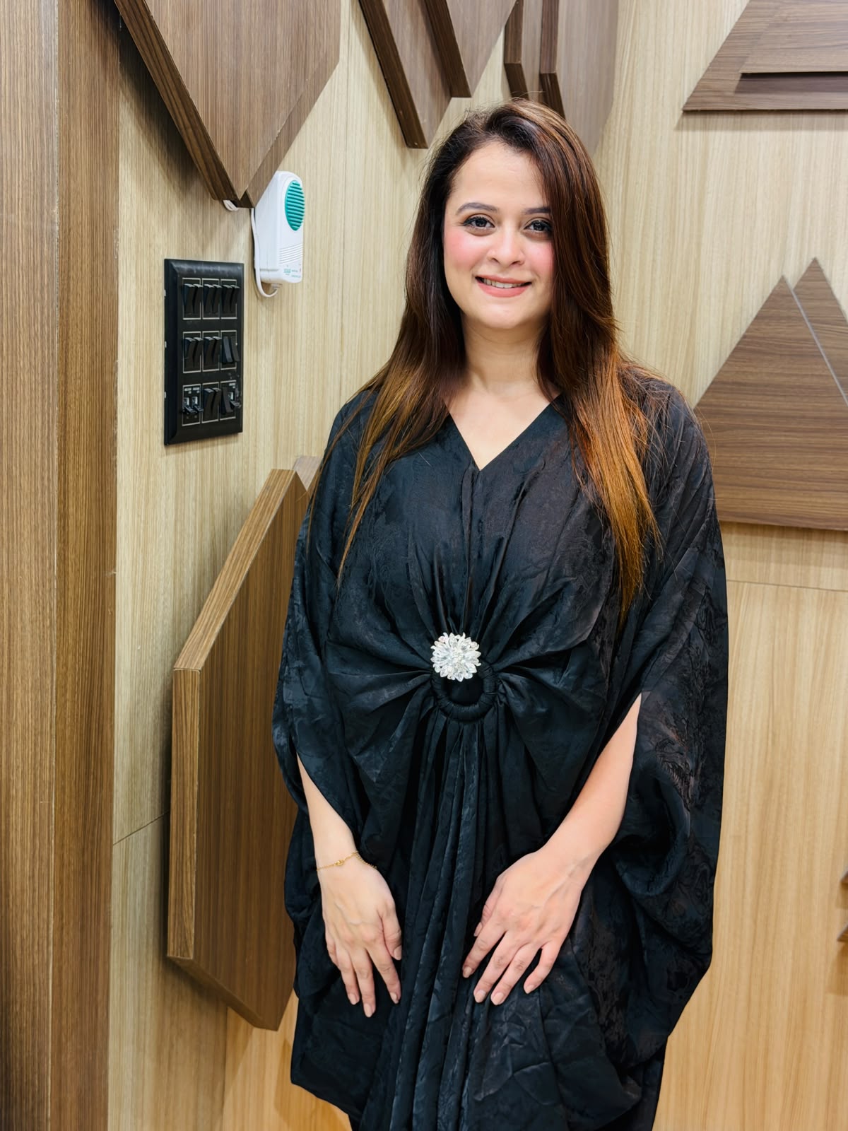 Elegant Black kaftan dress PO118