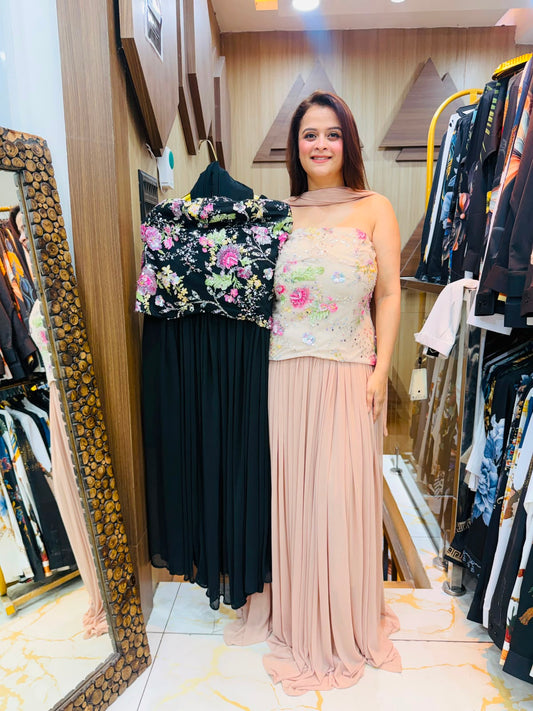 Elegant 3 pc Indo-Western outfit PO119