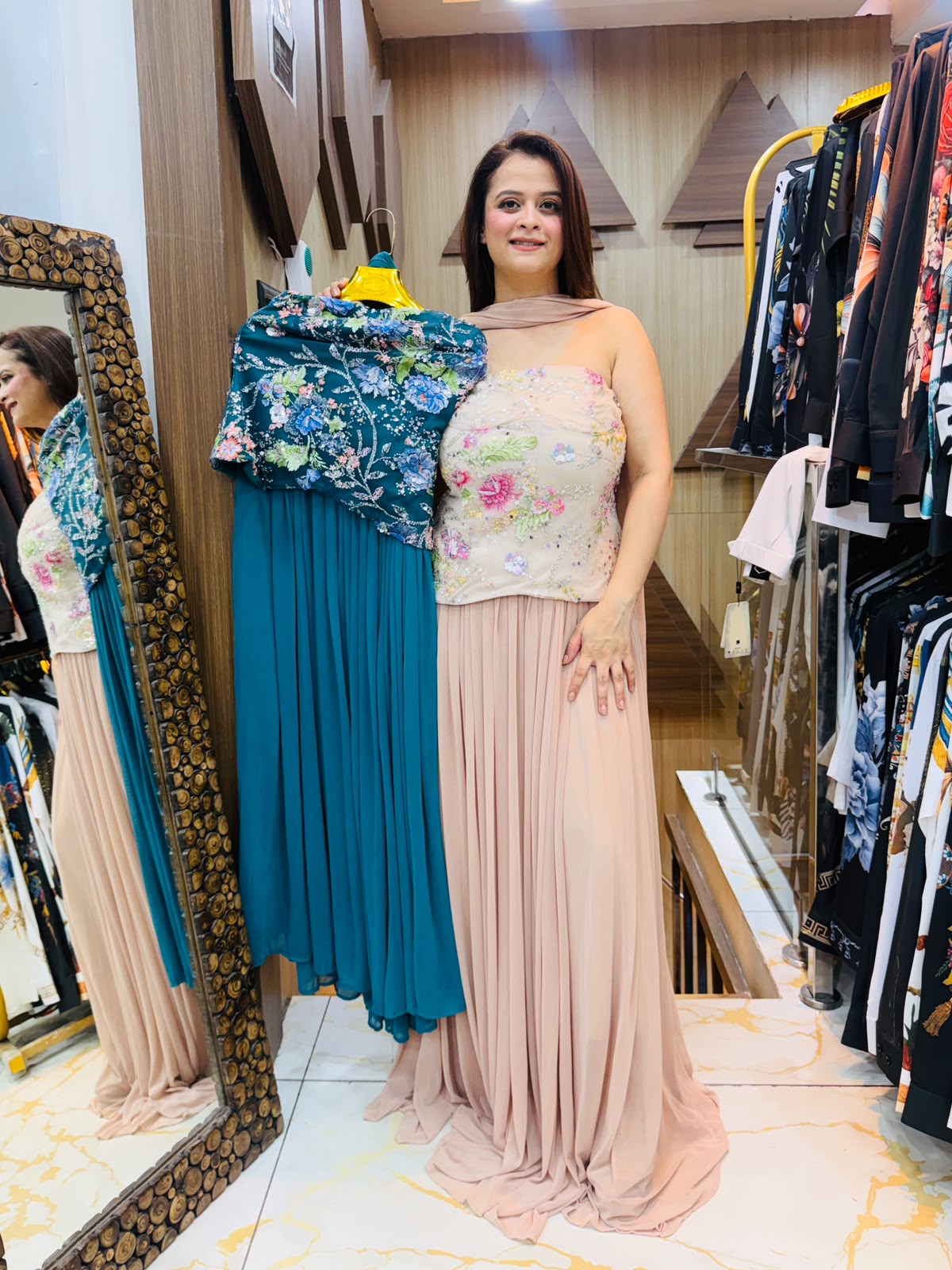 Elegant 3 pc Indo-Western outfit PO119