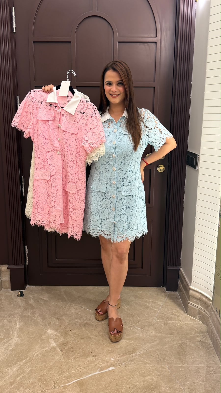 Elegant mini shirt dress PO166